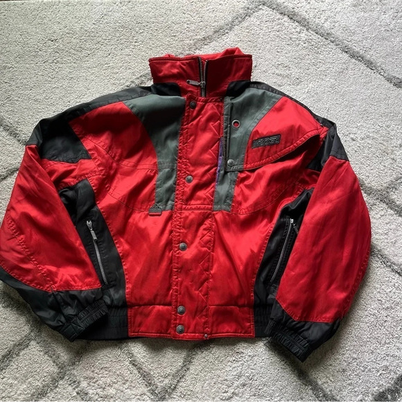 Vintage Spyder jacket Entrant GII red black ski jacket thinsulate XL